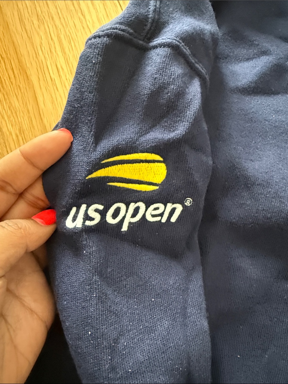 Unisex Polo by Ralph Lauren Navy Crewneck Sweatshirt with Embroidered US Open - Picture 4 of 5